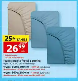 Auchan Prześcieradło frotté z gumką oferta