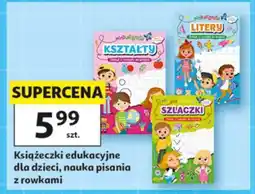 Auchan Książeczki edukacyjne dla dzieci, nauka pisania z rowkami oferta