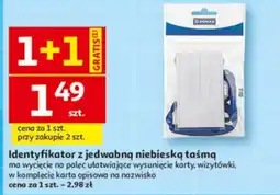 Auchan Identifikator z jedwabną niebieską taśmą oferta