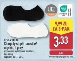 ALDI UP2FASHION Skarpety stopki damskie/męskie, 3 pary oferta