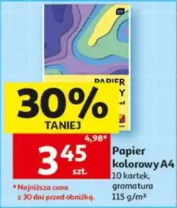Auchan Papier kolorowy A4 oferta