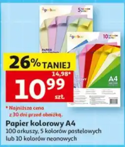 Auchan Papier kolorowy A4 oferta
