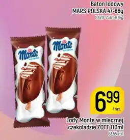Delikatesy Piotruś Pan Lody Monte w mlecznej czekoladzie ZOTT oferta