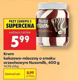 Biedronka Krem kakaowo-mleczny o smaku orzechowym Nussmilk, 400 g oferta