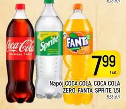 Delikatesy Piotruś Pan Napój COCA COLA, COCA COLA ZERO, FANTA, SPRITE oferta