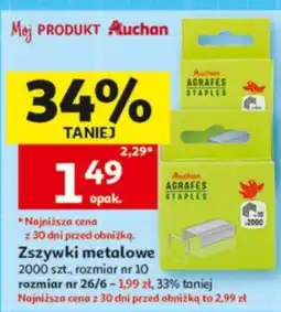 Auchan Zszywki metalowe oferta