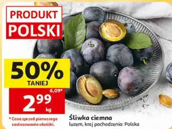 Auchan Śliwka ciemna luzem oferta