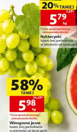 Auchan Winogrona jasne luzem oferta
