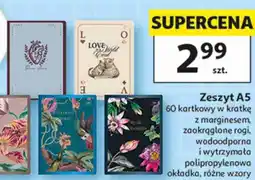 Auchan Zeszyt A5 60 kartkowy w kratkę z marginesem oferta