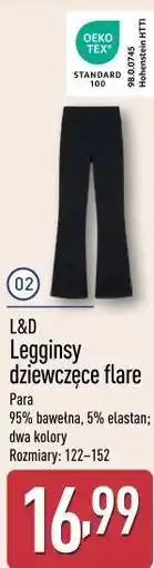 ALDI L&D Legginsy dziewczęce flare oferta