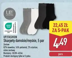 ALDI UP2FASHION Skarpety damskie/męskie, 5 par oferta