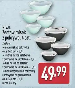 ALDI RIVAL Zestaw misek z pokrywą, 4 szt oferta