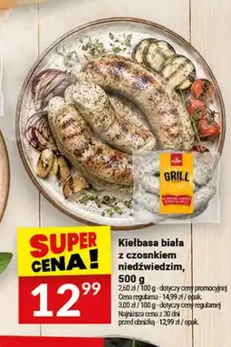 Twój Market Kiełbasa biała z czosnkiem niedźwiedzim Białecki Wędzarnia oferta
