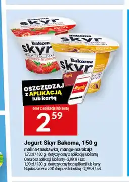 Twój Market Jogurt Skyr malina-truskawka Bakoma oferta