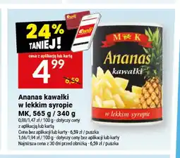Twój Market Ananas w puszce kawałki w lekkim syropie MK oferta
