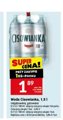 Twój Market Woda mineralna niegazowana Cisowianka oferta