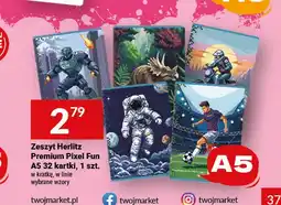Twój Market Zeszyt Herlitz Premium Pixel Fun A5 32 kartek oferta