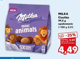 Kaufland Ciasteczka Milka mini animals oferta