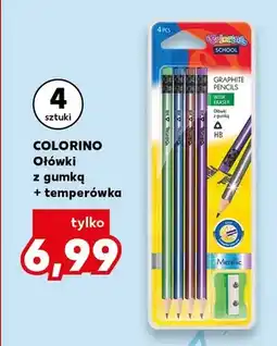 Kaufland Ołówki z gumką i temperówką Colorino oferta