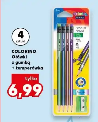 Kaufland Ołówki z gumką i temperówką Colorino oferta