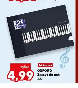 Kaufland Zeszyt do nut A5 Oxford 16 kartek oferta