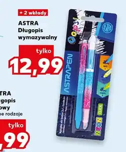 Kaufland Długopis wymazywalny Astra + 2 wkłady oferta