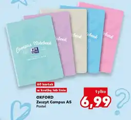 Kaufland Zeszyt Campus A5 Pastel Oxford w kratkę oferta