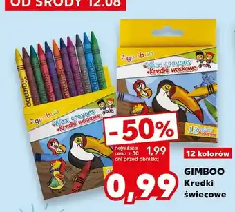 Kaufland Kredki świecowe GIMBOO 12 kolorów oferta