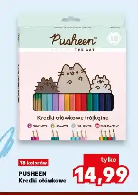 Kaufland Kredki ołówkowe trójkątne Pusheen 18 kolorów oferta
