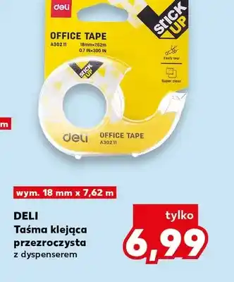 Kaufland Taśma klejąca przezroczysta z dyspenserem Deli oferta