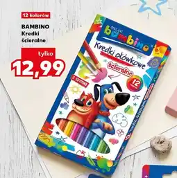 Kaufland Kredki ołówkowe ścieralne Bambino 12 kolorów oferta