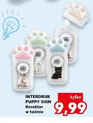 Kaufland Korektor w taśmie Interdruk Puppy Sign oferta