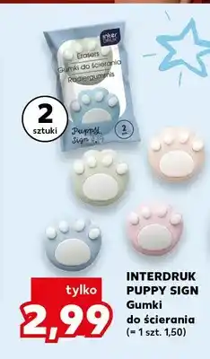 Kaufland Gumki do ścierania Interdruk Puppy Sign oferta