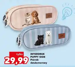Kaufland Piórnik dwukomorowy Interdruk Puppy Sign oferta