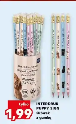 Kaufland Ołówek z gumką Interdruk Puppy Sign oferta