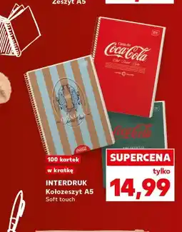 Kaufland Kołozeszyt A5 Soft Touch Interdruk Coca-Cola oferta