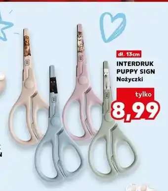 Kaufland Nożyczki Interdruk Puppy Sign 13 cm oferta