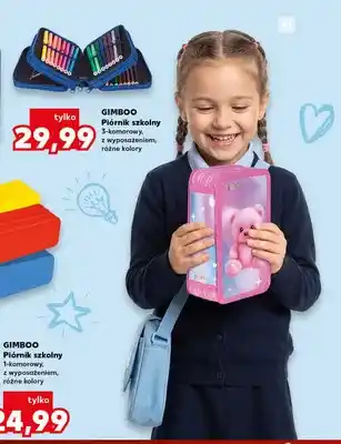 Kaufland Piórnik szkolny 3-komorowy z wyposażeniem GIMBOO oferta
