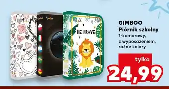 Kaufland Piórnik szkolny 1-komorowy z wyposażeniem GIMBOO oferta
