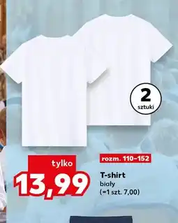 Kaufland T-shirt biały dziecięcy 2-pak oferta