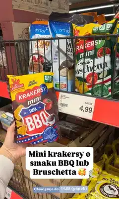 ALDI Krakersy mini smak BBQ Lajkonik oferta