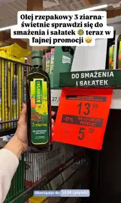 ALDI Olej rzepakowy Kujawski 3 ziarna oferta