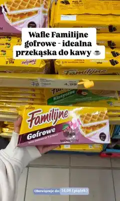 ALDI Wafle gofrowe o smaku wiśniowym Familijne oferta