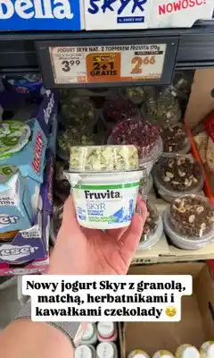 Biedronka Jogurt Skyr naturalny z granolą Fruvita oferta