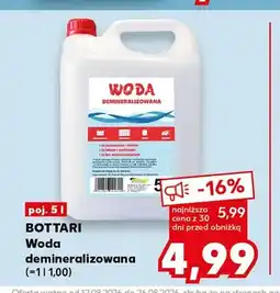 Kaufland Woda demineralizowana Bottari oferta