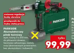 Kaufland Akumulatorowy pilnik taśmowy Parkside oferta