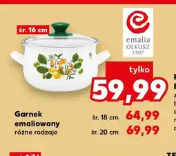 Kaufland Garnek emaliowany Emalia Olkusz 1907 śr. 16 cm oferta