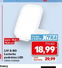 Kaufland Lusterko podróżne LED Liv & Bo oferta