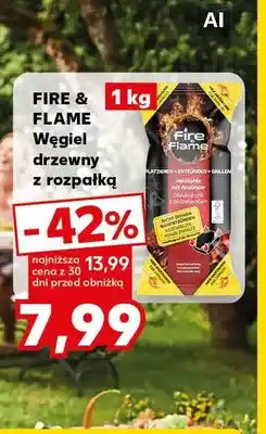Kaufland Węgiel drzewny z rozpałką Fire & Flame oferta