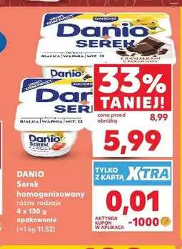 Kaufland Serek homogenizowany waniliowy Danone Danio 4-pak oferta